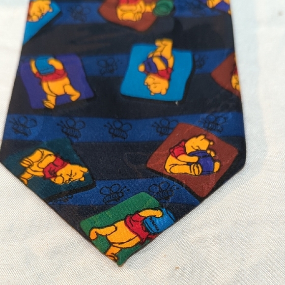 Blue and Orange Silk Patterned Ties - Picture 2 of 13